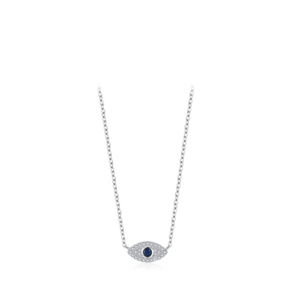 Pure Exquisite Diamond Devil's Eye Necklace Bone Chain Female - Image 5