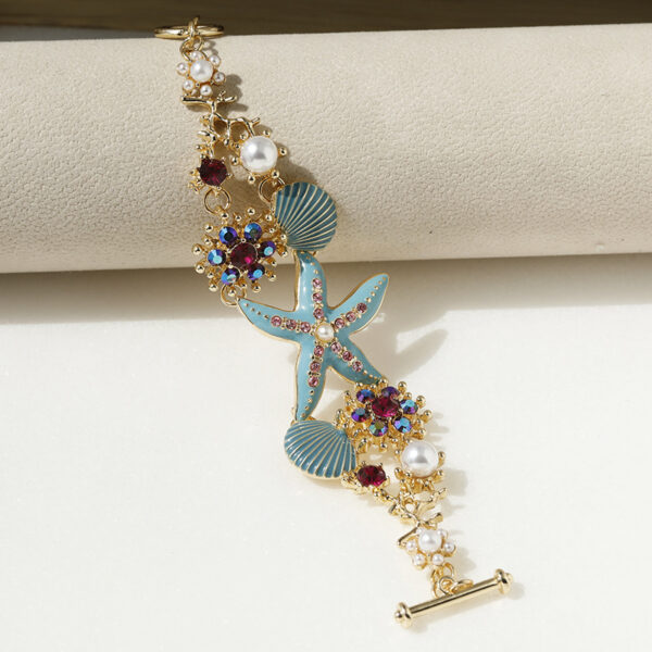 Beach Ocean Starfish Shanhu Bracelet Rhinestone Bracelet For Girls - Image 2