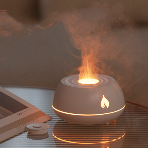 Flame Humidifier Aromatherapy Diffuser 7 Colors Light Home Air Humidifier 130ML USB Room Fragrance Essential Oil Diffuser - Image 4