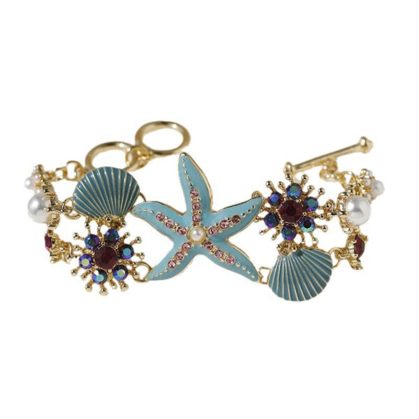 Beach Ocean Starfish Shanhu Bracelet Rhinestone Bracelet For Girls - Image 5