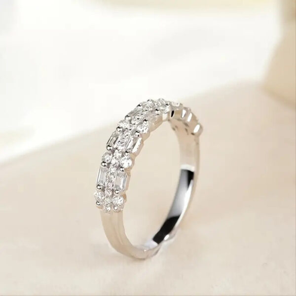 Multilayer Ring Three-layer Fine Circle Line Setting For Women Full Finger Rings Jewelry Gifts - Image 4