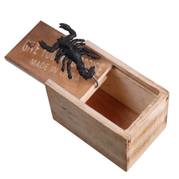 Prank Spider Wooden Scare Box Trick Play Joke Lifelike Surprise April Fools' Day Funny Novelty Toys Gags Practical Gifts - Image 5